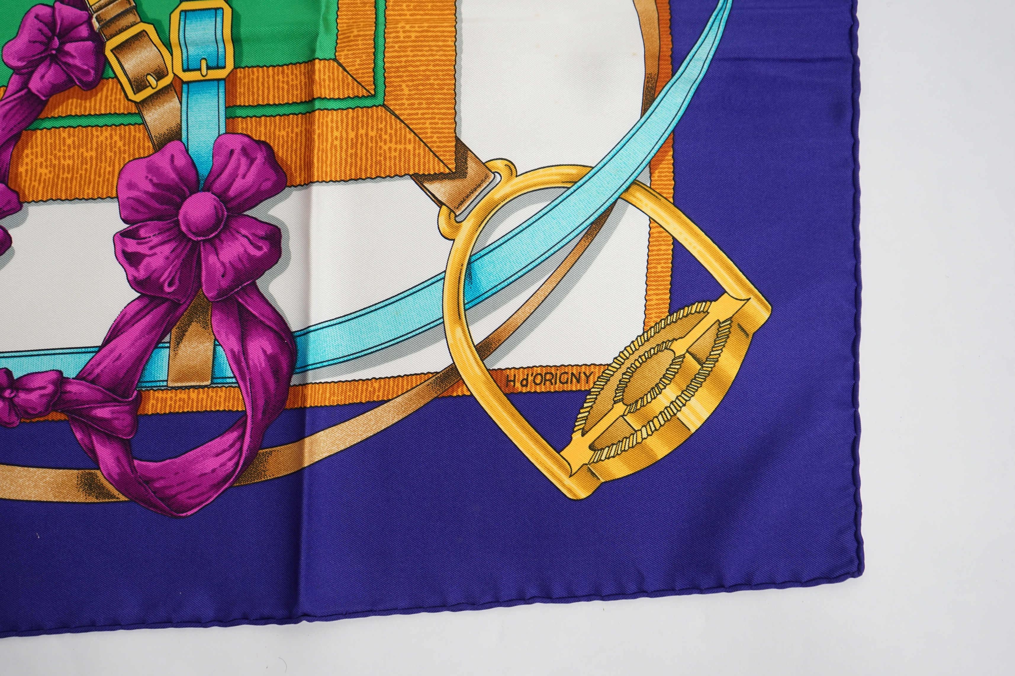 A Hermès 'Grand Manège' Henry d'Origny silk scarf, 90cm x 90cm